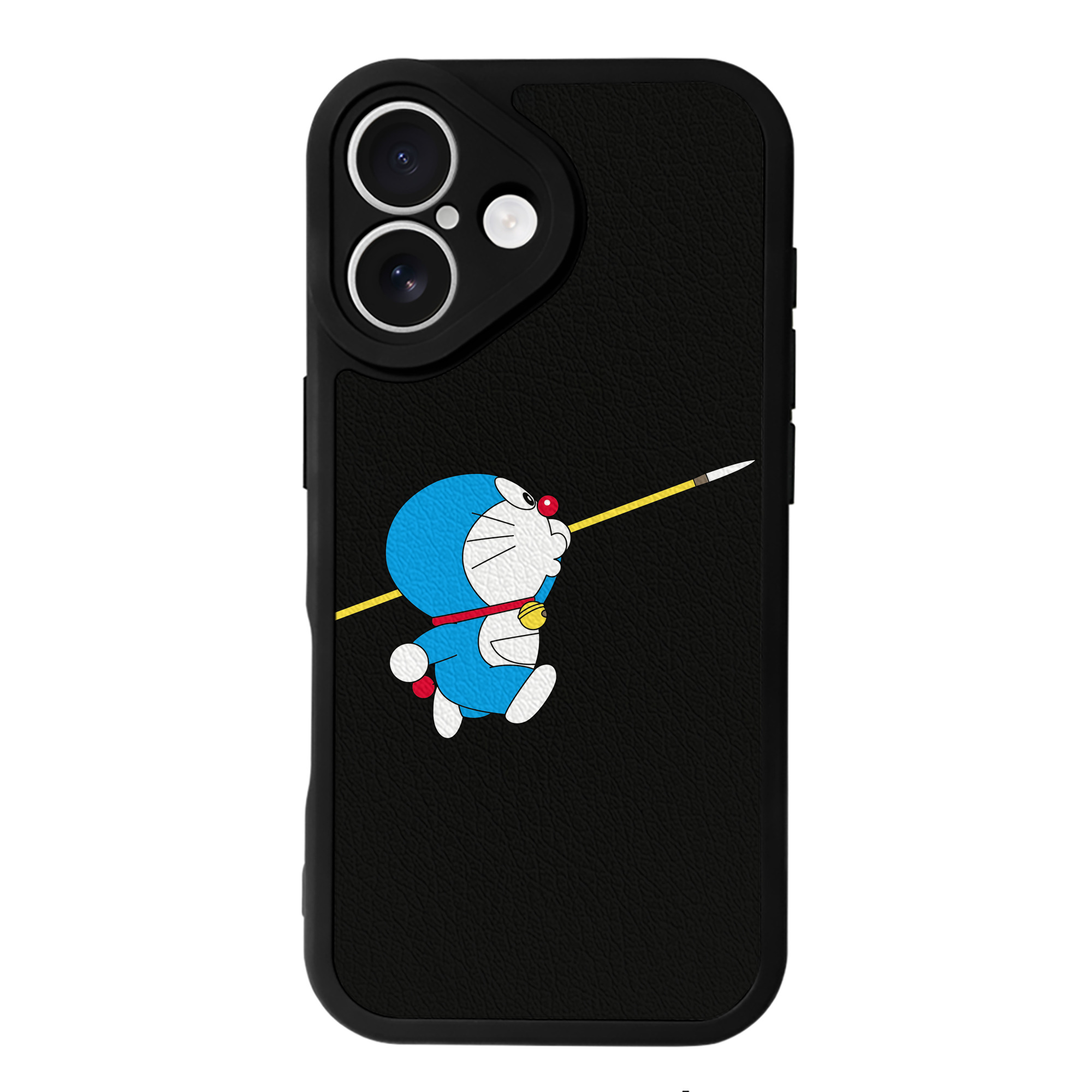 （画像用） ドラえもん Doraemon 【iPhone 16シリーズ対応】シリコンスマホケース（レザー調） 材質：シリコン